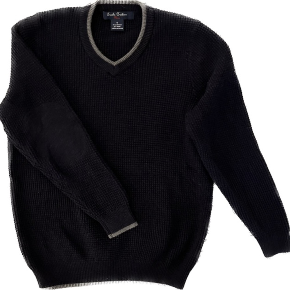 Brooks Brothers Boys’ Sweater. Size Small, Boys’ Size 8. Navy Blue, V-neck